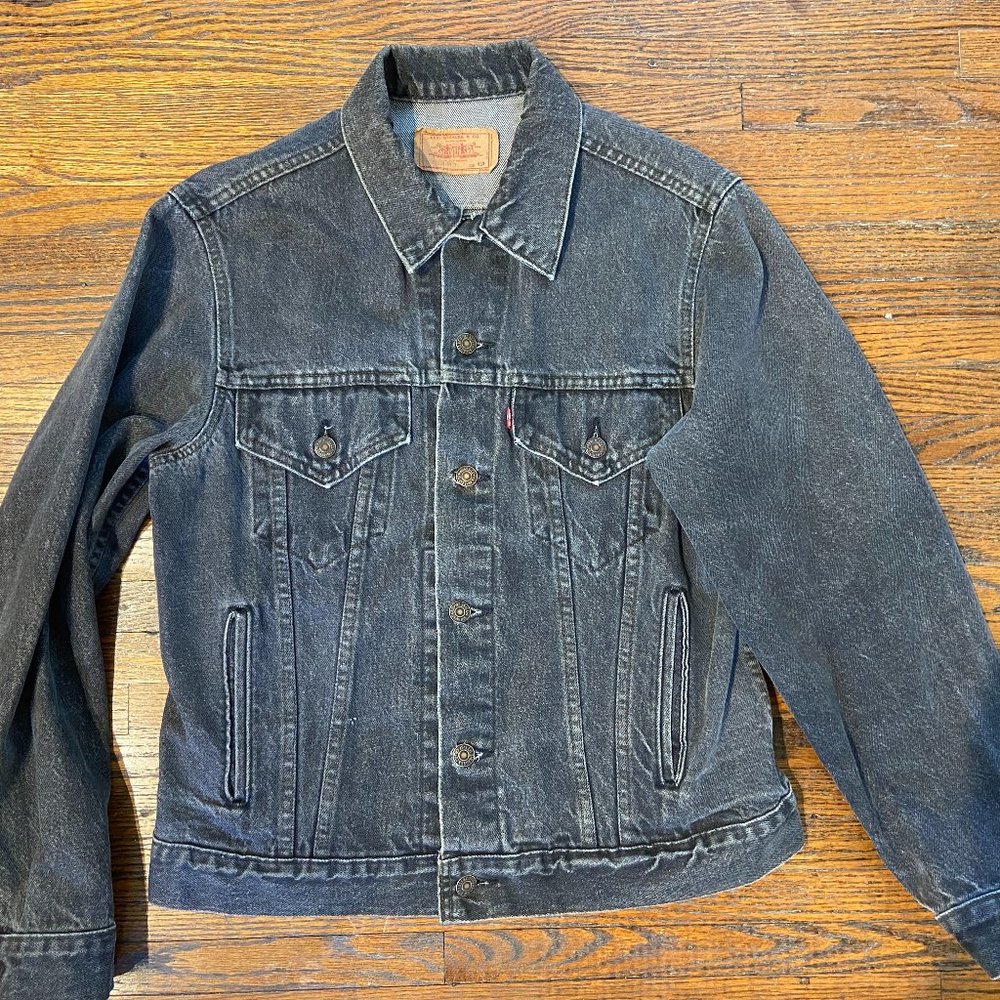 Vintage Levis Black Jean Jacket - 40R